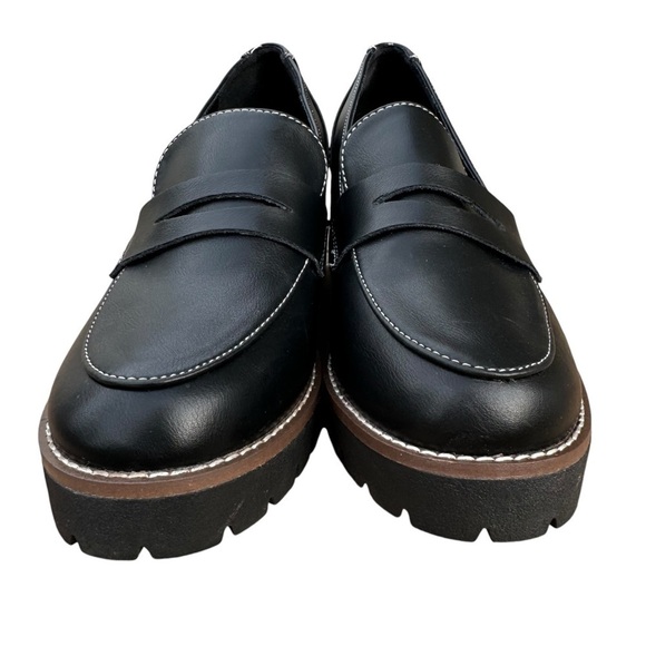 Blondo Daina Black Leather Chunky Lug
Platform Waterproof Penny Loafers Size 9.5 - Picture 9 of 15